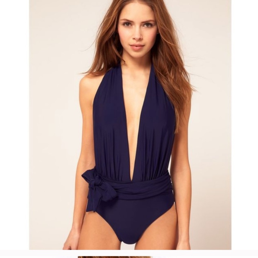 ASOS Plunge Backless Swimsuit (US 8)